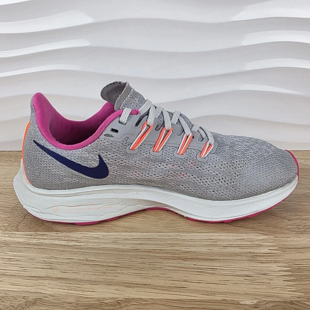 Nike‎ Air Zoom Pegasus 36 Womens 6.5 Wolf Grey Purple Running Shoes CK4473-001